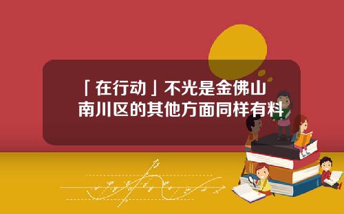 「在行动」不光是金佛山 南川区的其他方面同样有料