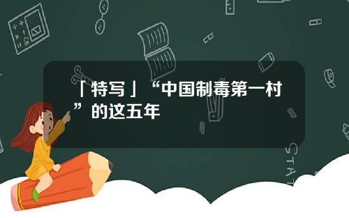 「特写」“中国制毒第一村”的这五年