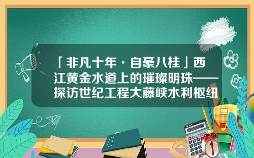 「非凡十年·自豪八桂」西江黄金水道上的璀璨明珠——探访世纪工程大藤峡水利枢纽