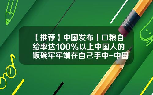 【推荐】中国发布丨口粮自给率达100%以上中国人的饭碗牢牢端在自己手中-中国粮食人口一年吃多少粮食