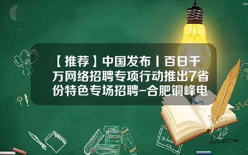 【推荐】中国发布丨百日千万网络招聘专项行动推出7省份特色专场招聘-合肥铜峰电子公司招聘