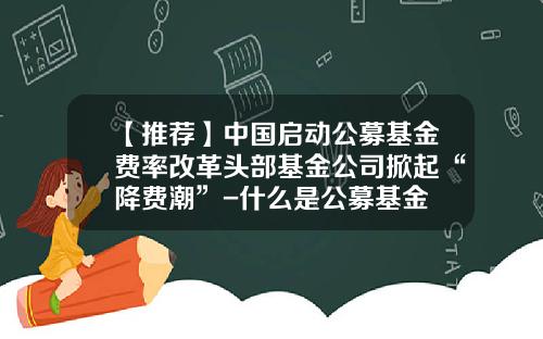 【推荐】中国启动公募基金费率改革头部基金公司掀起“降费潮”-什么是公募基金