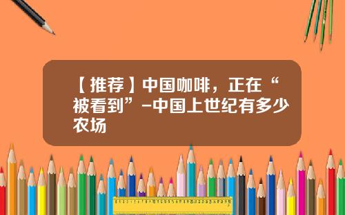 【推荐】中国咖啡，正在“被看到”-中国上世纪有多少农场