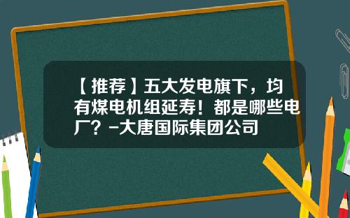 【推荐】五大发电旗下，均有煤电机组延寿！都是哪些电厂？-大唐国际集团公司