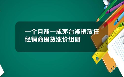 一个月涨一成茅台被指放任经销商囤货涨价组图