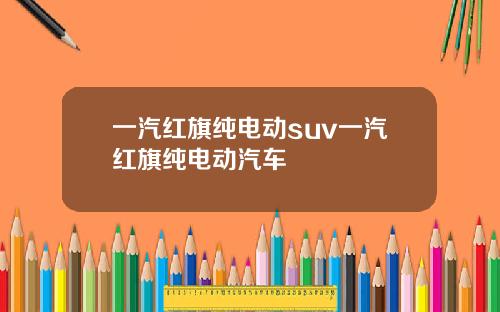 一汽红旗纯电动suv一汽红旗纯电动汽车