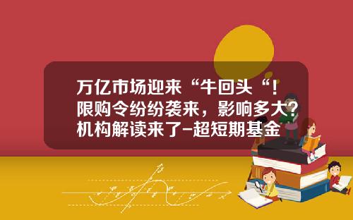 万亿市场迎来“牛回头“！限购令纷纷袭来，影响多大？机构解读来了-超短期基金