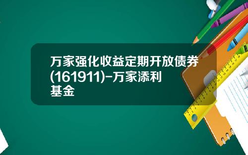 万家强化收益定期开放债券(161911)-万家添利基金