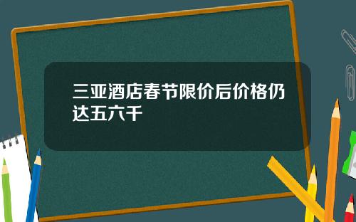 三亚酒店春节限价后价格仍达五六千