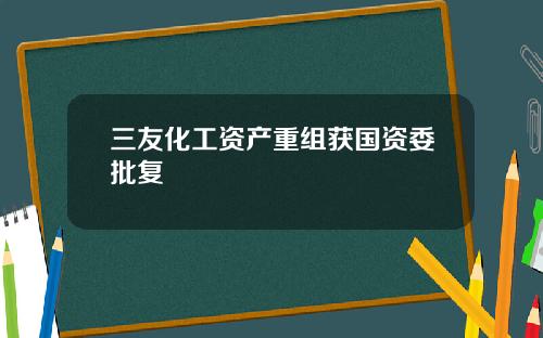 三友化工资产重组获国资委批复