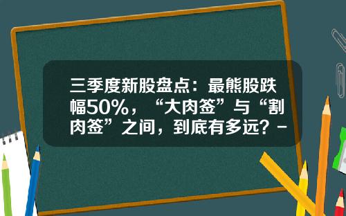 三季度新股盘点：最熊股跌幅50%，“大肉签”与“割肉签”之间，到底有多远？-新股可以一天跌幅多少