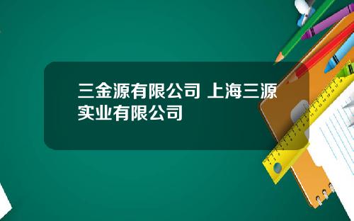 三金源有限公司 上海三源实业有限公司