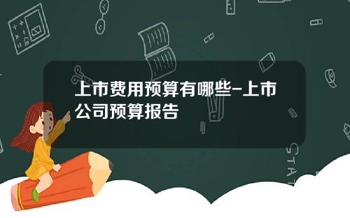 上市费用预算有哪些-上市公司预算报告