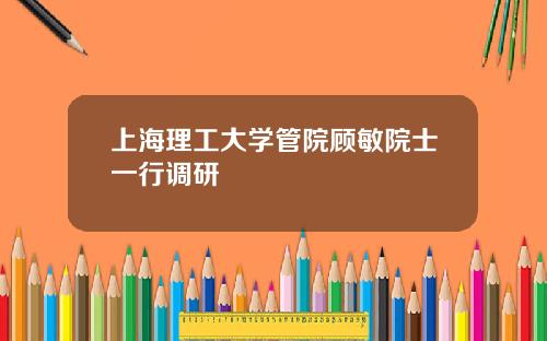 上海理工大学管院顾敏院士一行调研