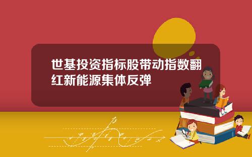 世基投资指标股带动指数翻红新能源集体反弹