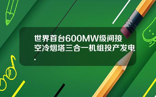 世界首台600MW级间接空冷烟塔三合一机组投产发电.