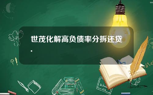 世茂化解高负债率分拆还贷.