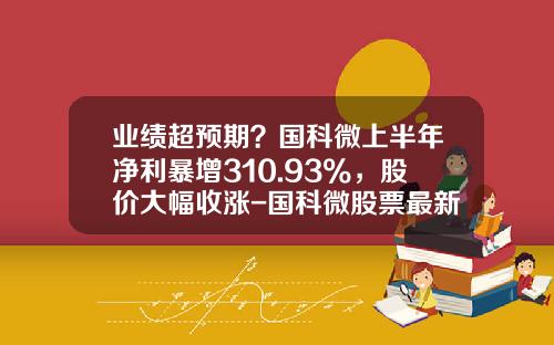 业绩超预期？国科微上半年净利暴增310.93%，股价大幅收涨-国科微股票最新资讯