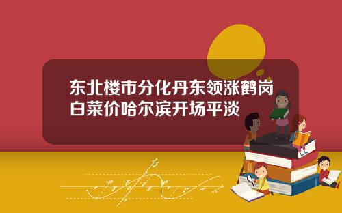 东北楼市分化丹东领涨鹤岗白菜价哈尔滨开场平淡