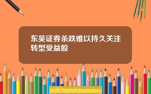 东吴证券杀跌难以持久关注转型受益股