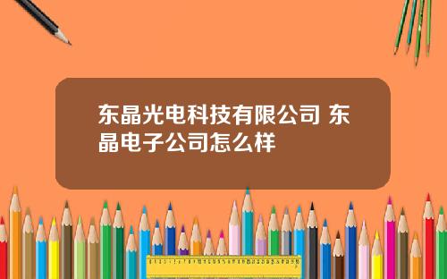 东晶光电科技有限公司 东晶电子公司怎么样