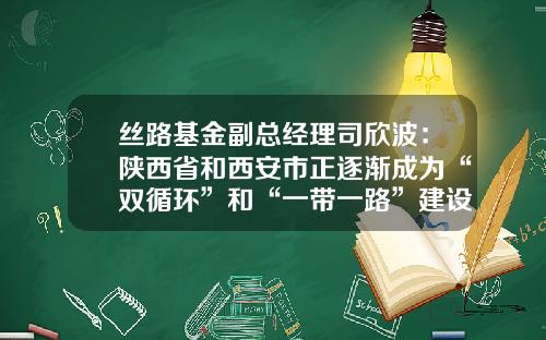 丝路基金副总经理司欣波：陕西省和西安市正逐渐成为“双循环”和“一带一路”建设战略重地-丝路基金怎么样