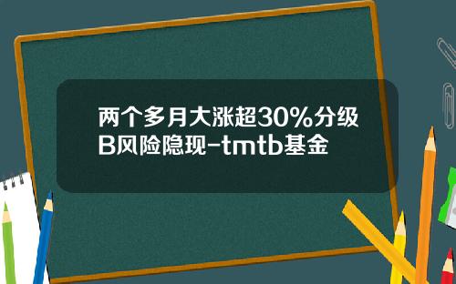 两个多月大涨超30%分级B风险隐现-tmtb基金