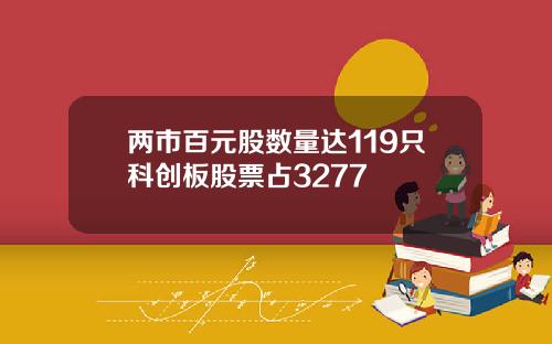 两市百元股数量达119只科创板股票占3277