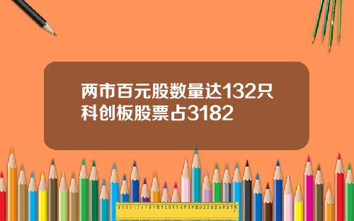 两市百元股数量达132只科创板股票占3182