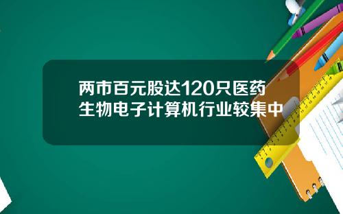 两市百元股达120只医药生物电子计算机行业较集中