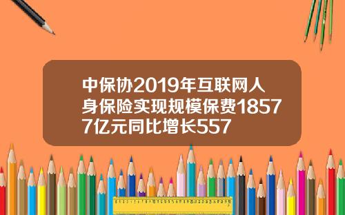 中保协2019年互联网人身保险实现规模保费18577亿元同比增长557