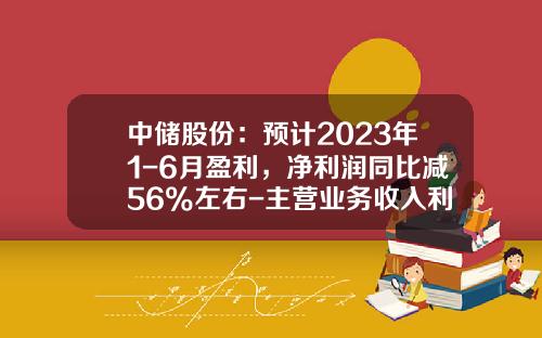 中储股份：预计2023年1-6月盈利，净利润同比减56%左右-主营业务收入利润率一般多少