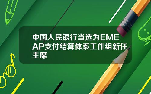 中国人民银行当选为EMEAP支付结算体系工作组新任主席