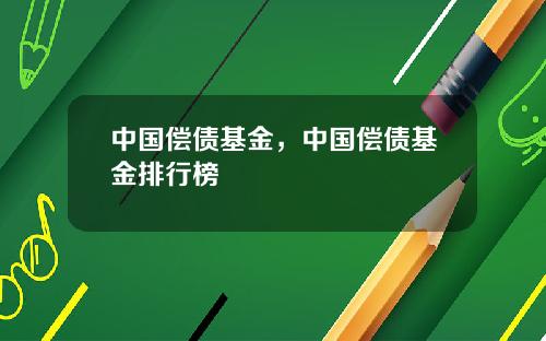 中国偿债基金，中国偿债基金排行榜