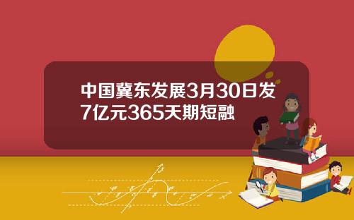 中国冀东发展3月30日发7亿元365天期短融