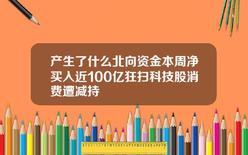 产生了什么北向资金本周净买入近100亿狂扫科技股消费遭减持