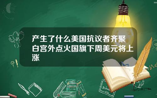 产生了什么美国抗议者齐聚白宫外点火国旗下周美元将上涨