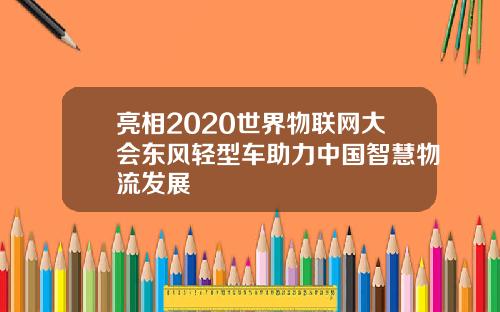 亮相2020世界物联网大会东风轻型车助力中国智慧物流发展