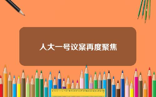 人大一号议案再度聚焦