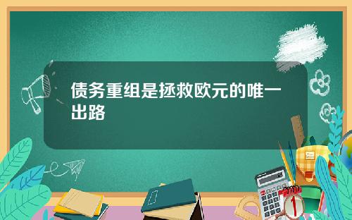 债务重组是拯救欧元的唯一出路