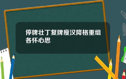 停牌壮丁复牌瘦汉降格重组各怀心思