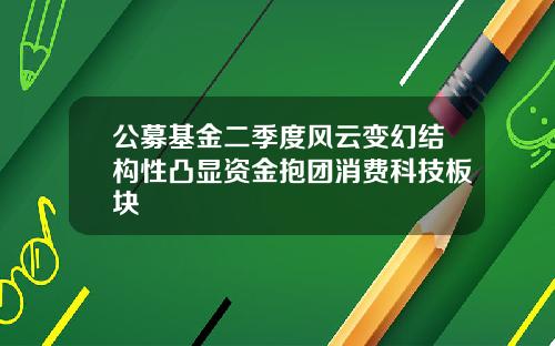 公募基金二季度风云变幻结构性凸显资金抱团消费科技板块