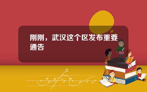 刚刚，武汉这个区发布重要通告