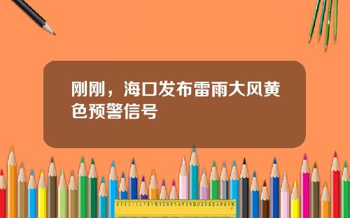 刚刚，海口发布雷雨大风黄色预警信号