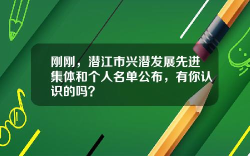 刚刚，潜江市兴潜发展先进集体和个人名单公布，有你认识的吗？