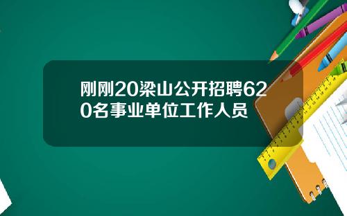 刚刚20梁山公开招聘620名事业单位工作人员