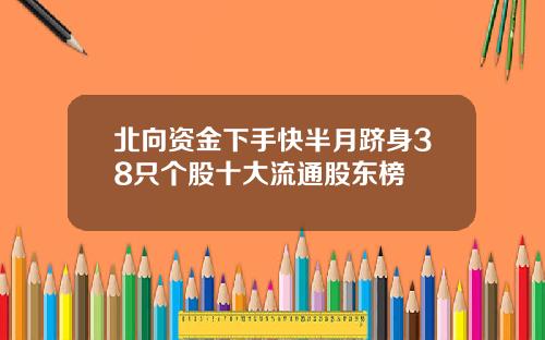 北向资金下手快半月跻身38只个股十大流通股东榜