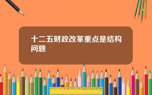 十二五财政改革重点是结构问题