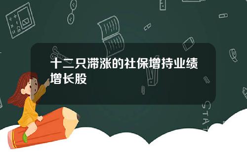 十二只滞涨的社保增持业绩增长股