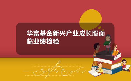 华富基金新兴产业成长股面临业绩检验